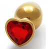 Ouch! Bijou anal Heart Gem M 7 x 3.3cm Doré-Rouge